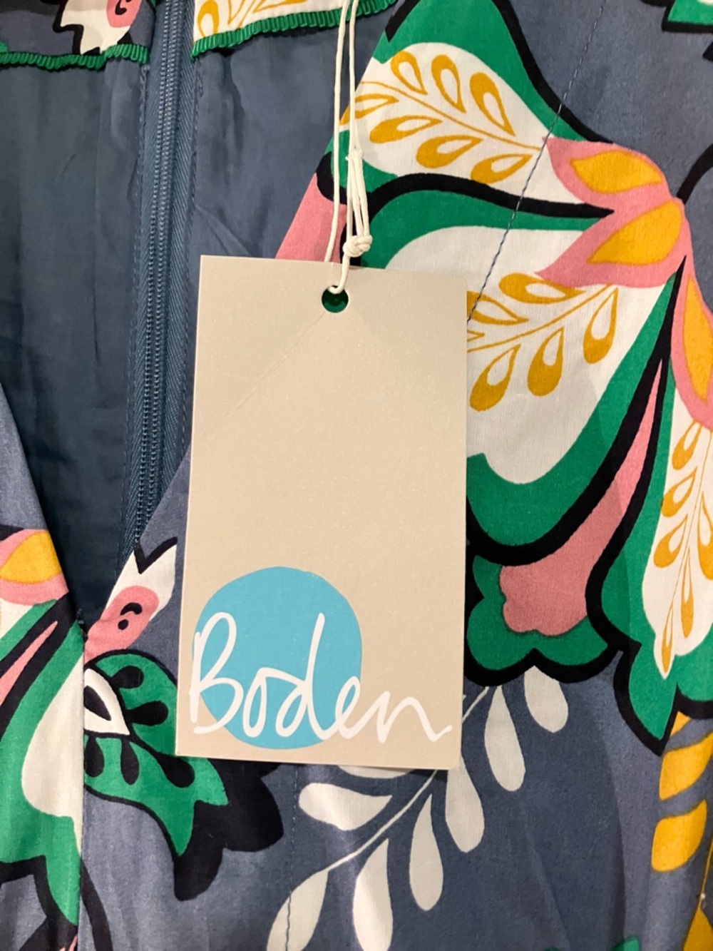 Boden Natasha Midi Dress Sailor Jungle Bloom Floral Fit & Flare NWT 14 - Picture 5 of 8